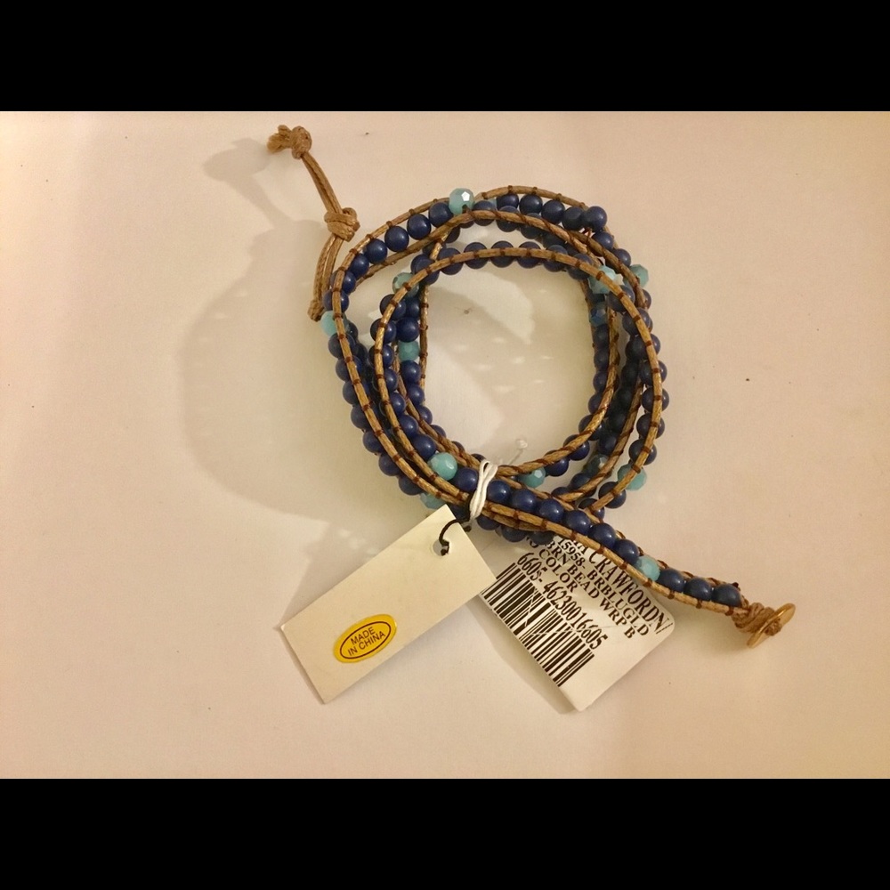 ALEXIA CRAWFORD Blue Beaded Wra Bracelet - Picture 3 of 4